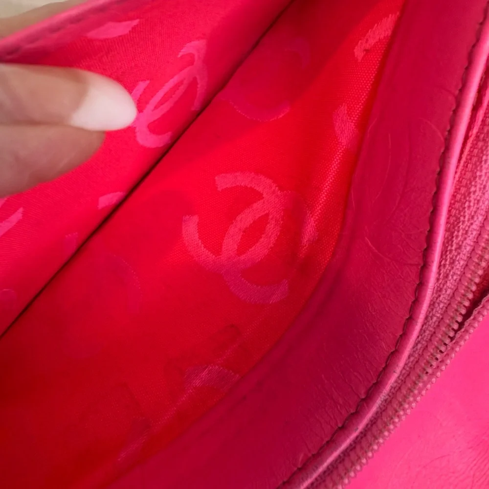 ❤️CHANEL LIGNE CAMBON BI-FOLD WALLET QUILTED BLACK LAMBSKIN - Picture 12 of 16